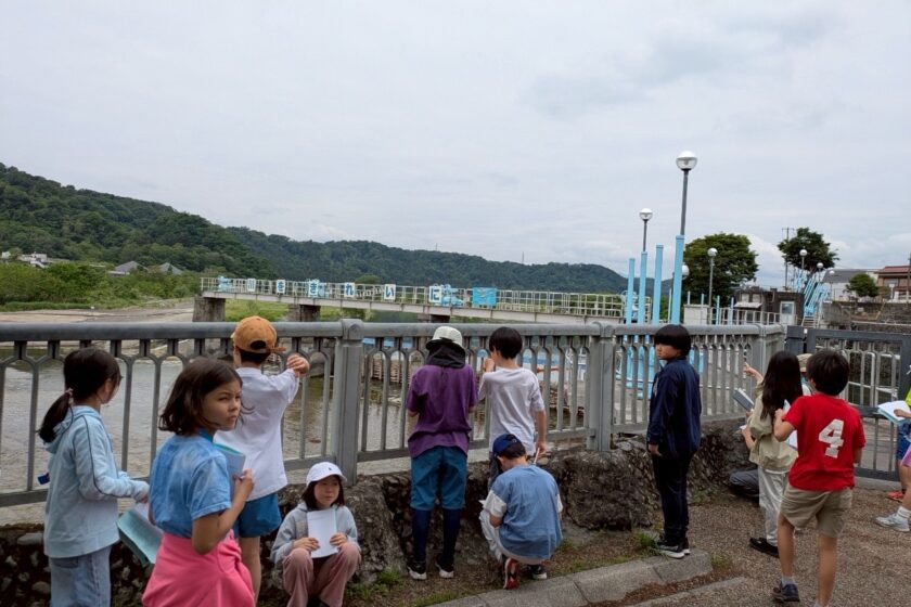 取水堰を観察！